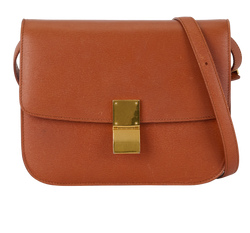 Medium Box Bag, Leather, Tan, CE0174, 2*